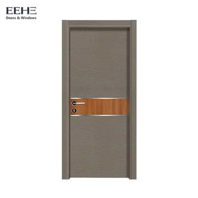 ハンドメイドの内部のフラッシュ木製のドア/灰色ポリ塩化ビニールの木製の効果の正面玄関